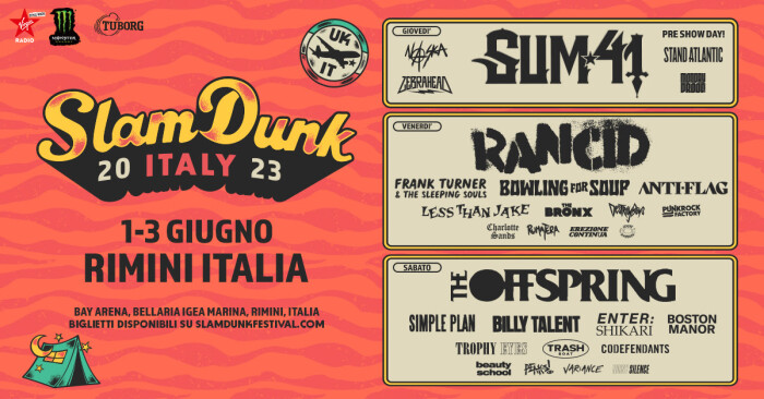 SLAM DUNK FESTIVAL ITALY: LA LINE-UP COMPLETA