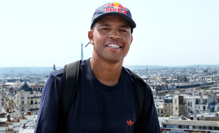 Felipe Gustavo at the Adidas House in Paris