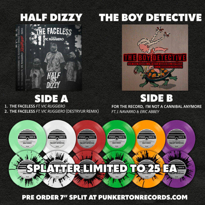 Punkerton Records is thrilled to announce the release of a special Halloween-themed split 7″ vinyl featuring Long Island’s ska-punk powerhouse Half Dizzy and Detroit’s eccentric The Boy Detective!