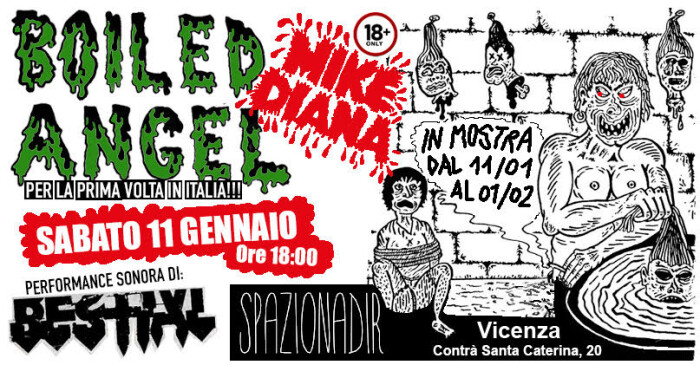 “Boiled Angel” di Mike Diana + Bestial (harsh noise, Padova) / sabato 11 gennaio Vicenza