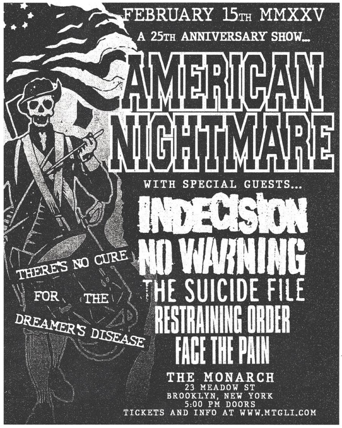 American Nightmare announce 25th Anniversary shows